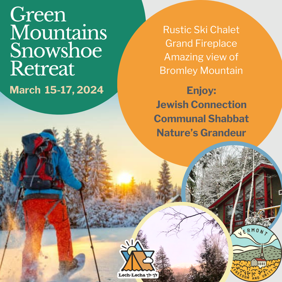 Green Mountains Snowshoe Retreat with Young Jewish Professionals in Vermont